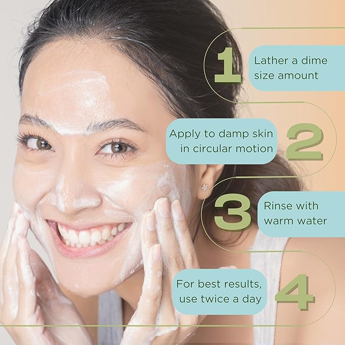 Glycolic Facial Cleanser - Wrinkle, Fine Line, Age Spot, Acne & Hyperpigmentation Exfoliating Face Wash - Clear Skin & Pores - Glycolic Acid, Organic Extract Blend & Arginine - InstaNatural - 6.7 oz