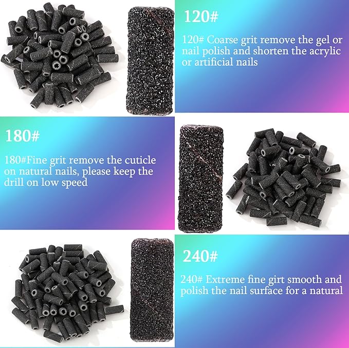 100pcs Nail Drill Bits Small