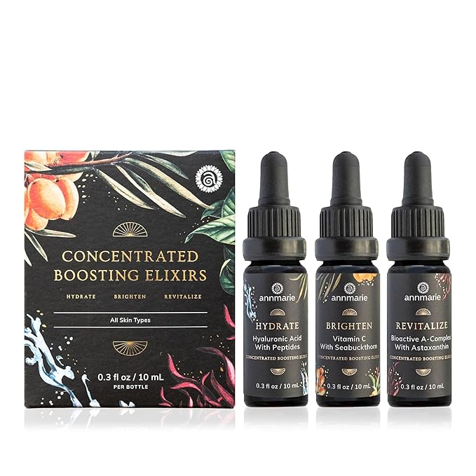 Annmarie Skin Care Concentrated Boosting Elixirs - Brighten, Revitalize, and Hydrate (10ml each)