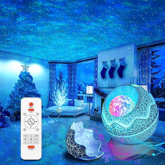 Rossetta Galaxy Projector, Star Projector for Bedroom, Night Lights for Kids Room with White Noise, Bluetooth Speaker, Timer and Remote, Room Decor, Gifts for Girls, Boys, Adults, Christmas, Birthday