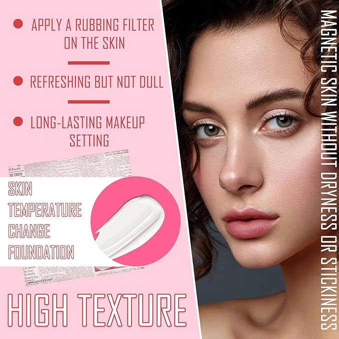 2PCS Color Changing Foundation,Full Coverage Foundation Long Lasting Base A 30ml