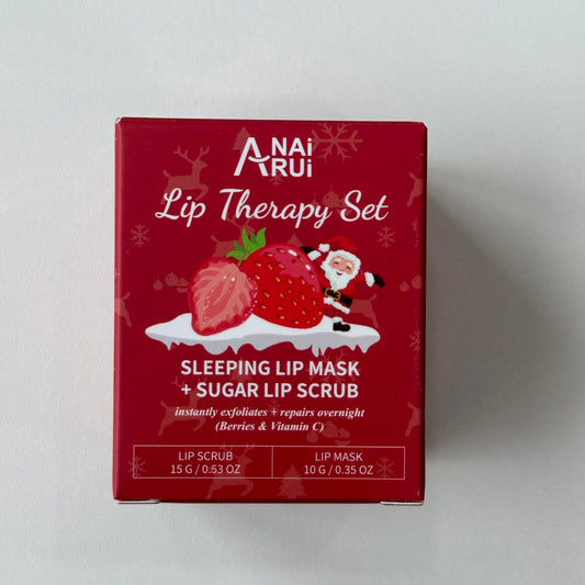 Lip Scrub & Lip Mask Set, Lip Sleeping Mask, Overnight Treatment Lip Care Products, Holiday Gift Set for Girls, Moisturize & Nourish, Dry Cracked Lips, Intense Hydration with Vitamin C