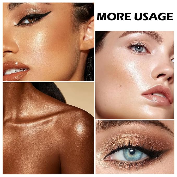 Boobeen Blush and Highlighter Palette- 4-color Metallic Shimmer