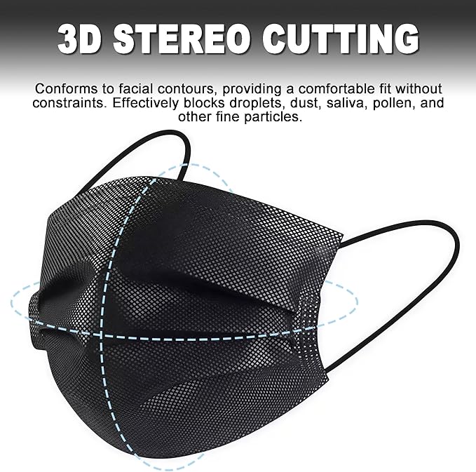 Disposable Face Masks, 100PCS 3 Ply Protection Mask