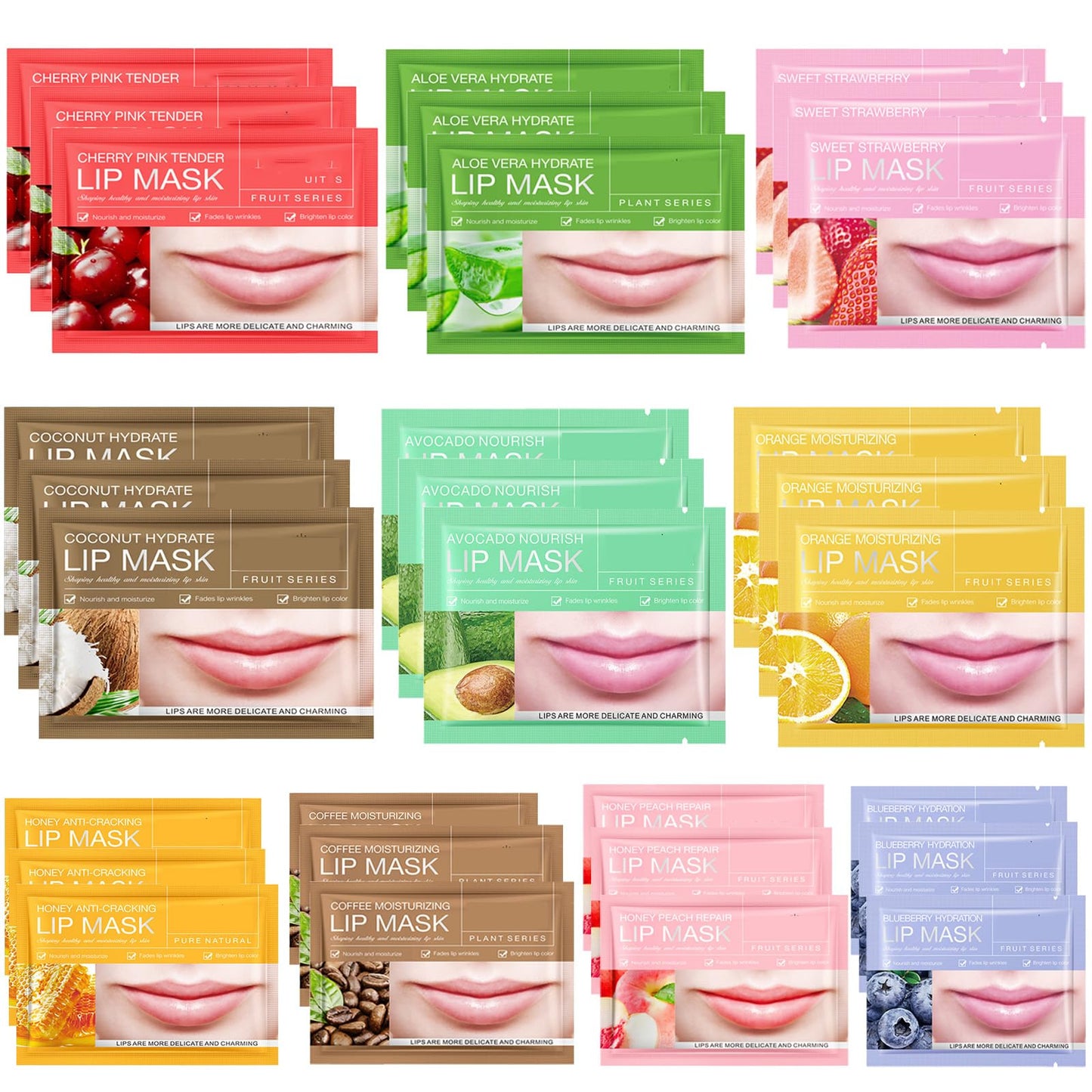 30 PCS Moisturizing Lip Mask .Crystal Lip Care Gel Pads Mask Bulk for Moisturizing,Patches Let Skin Smoothing,Exquisite,Remove Dead Skin,Moisture Essence& Anti-Wrinkle,Sleepover Party Supplies