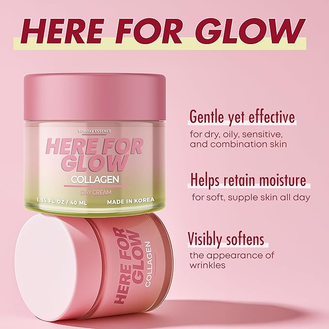 Collagen Night Cream - Dermatologist Tested, Korean Skin Care, Anti-Aging - Hydrating Moisturizer, Retains Moisture - Vegan, Non- GMO, Clean Beauty, 95% Natural - 1 Pack