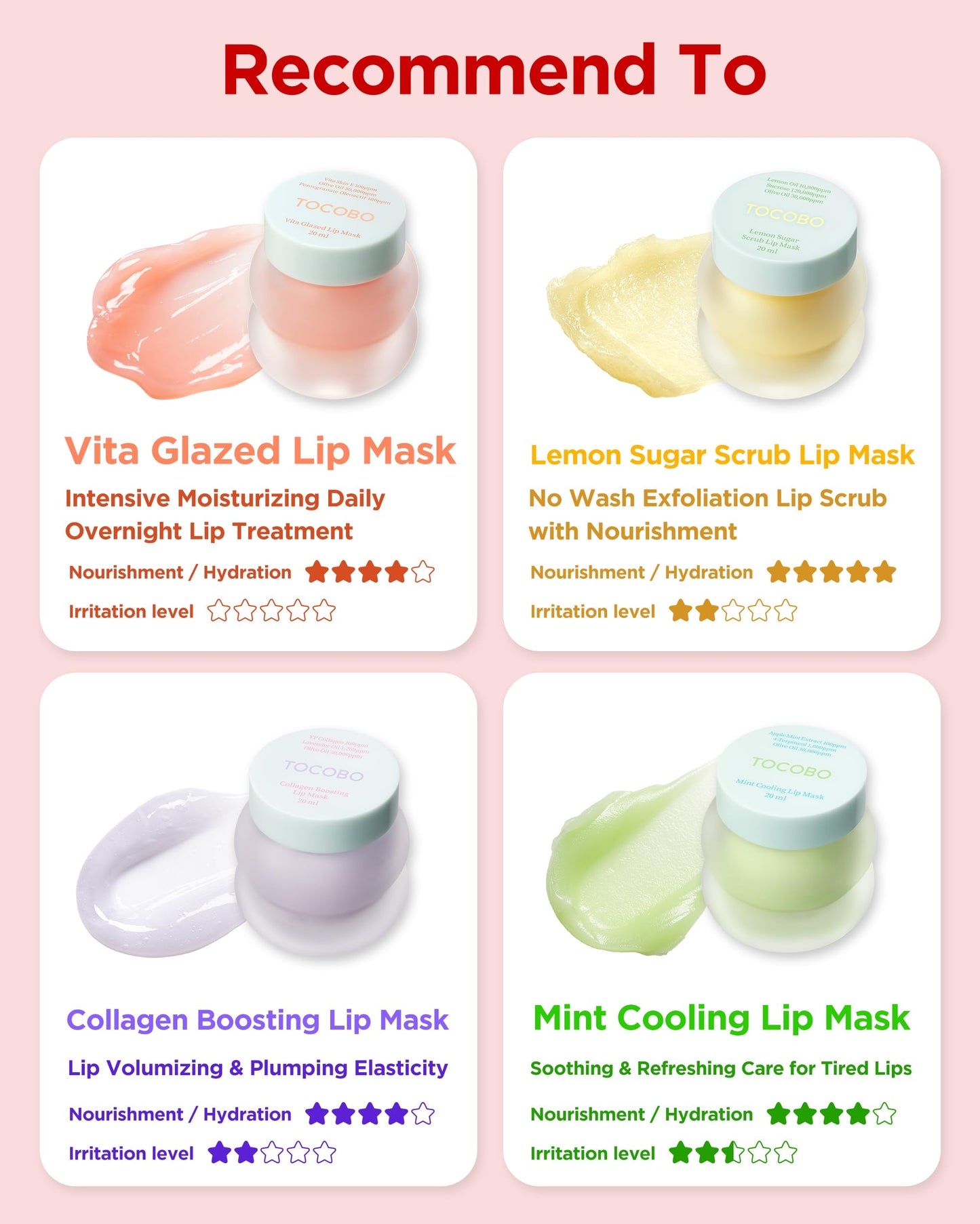 TOCOBO Vita Glazed Lip Mask – Korean Vegan Lip Scrub & Overnight Exfoliating Treatment for Dry, Chapped Lips – Hydrating, Plumping, Smoothing – Glazed Balm Texture, Non-Sticky, 0.68oz
