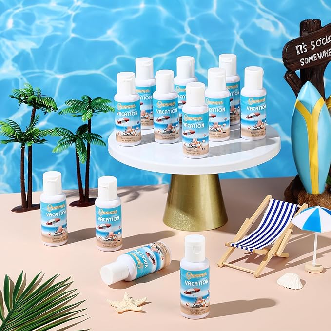 6 Pcs Wedding Sunscreen Bulk Travel Size Sunscreen SPF 50 Mini Sunscreen with Zinc Oxide Titanium Dioxide for Wedding Party Gifts(Summer Vacation)