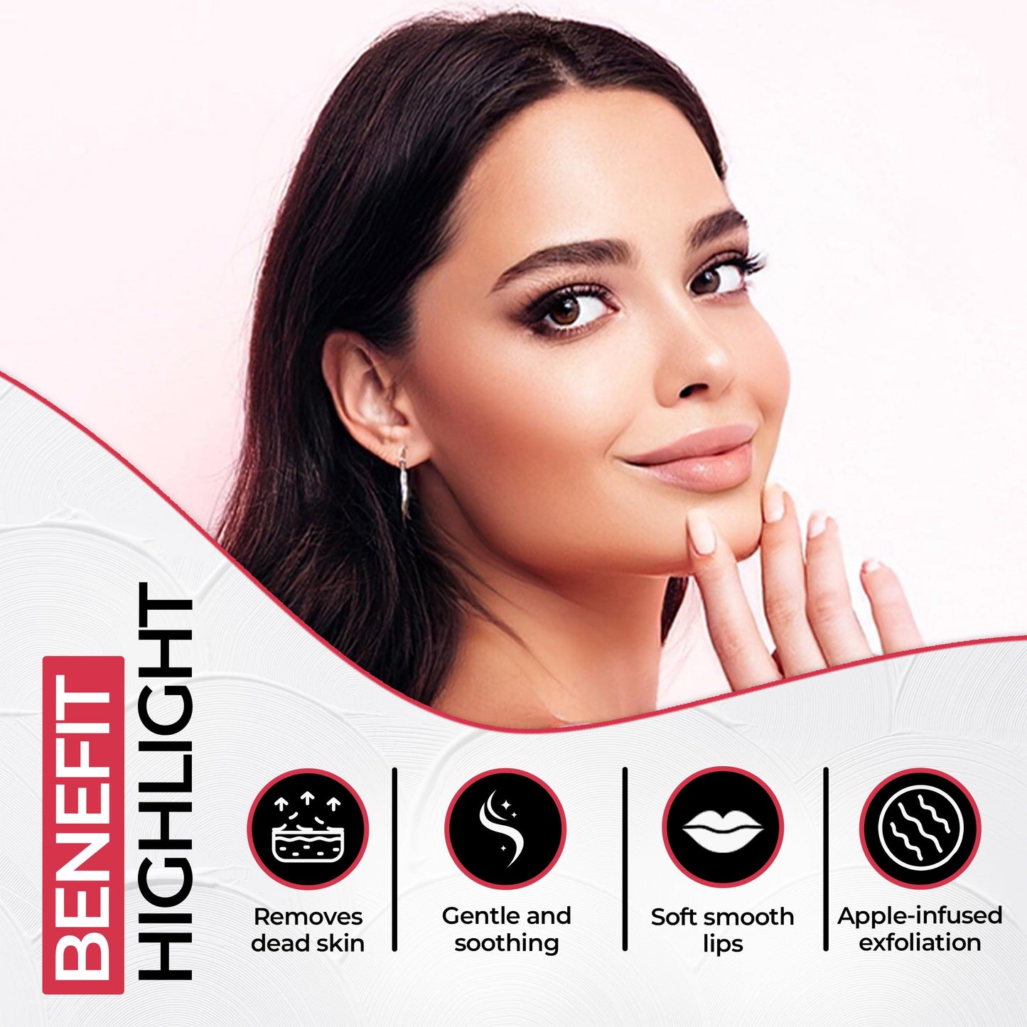 Cyn Care 2 in 1 Lip Care Kit with Apple Lip Scrub Exfoliator 28g and Peach Balm Moisturizer 20g – Intense Hydration Set for Dry, Chapped, Cracked Lips (48g)