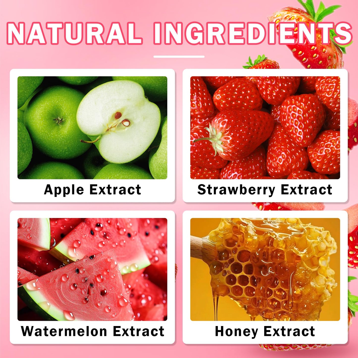 IONSGAKO 4PCS Bee Lip Balm Honey Pot, Honey Strawberry Watermelon Apple Lime Lip Mask Sleeping Honey Lip Mask Overnight Hydrating Propolis Honey Pot Lip Balm for Dry Lips Care