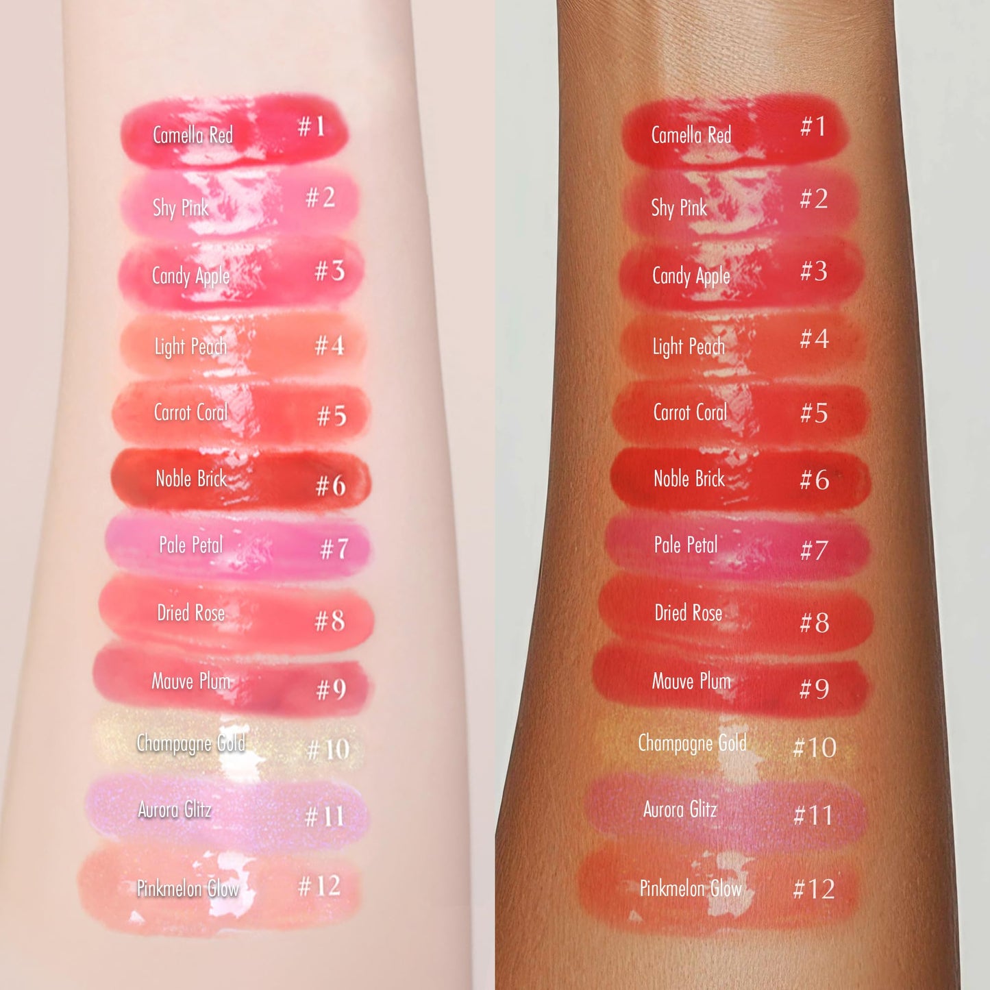 self beauty Veganize Collagen Lip Glass Balm - Hydrating Lip w/Hyaluronic Acid - Vegan Korean Lip Balm Moisturizing Lip Care – Lip Gloss Repair for Dry Cracked Lips 0.06 oz (#10 Champagne Gold)