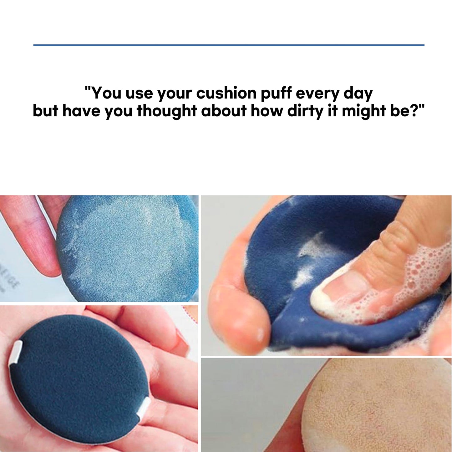 Puri Patch Cushion Puff Protector – 5 Individually Wrapped Copper Stickers for Makeup Puff Hygiene, Reduce Breakouts from Dirty Puffs, K-Beauty Compact Accessory, Daily Skincare Routine Essential