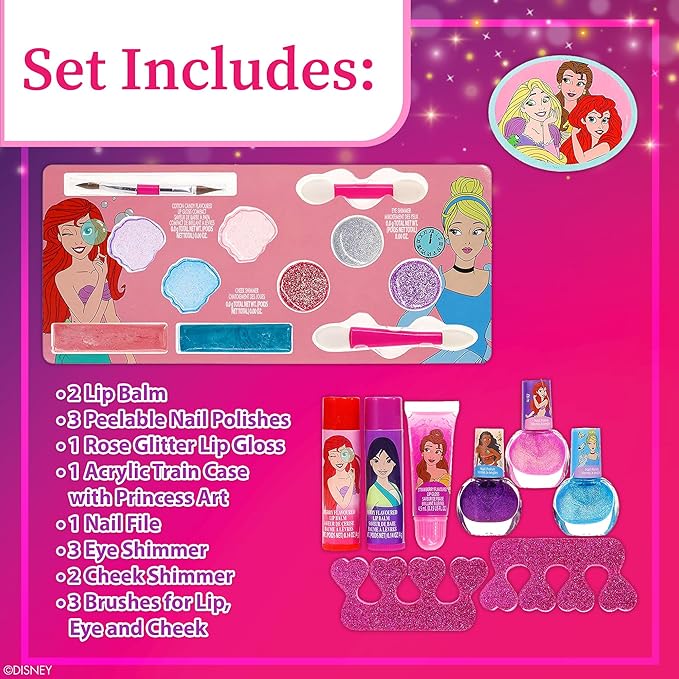 Disney Princess Train Case Girls Beauty