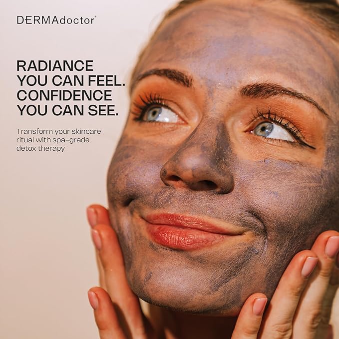 DERMAdoctor Kakadu C Dermatologist Formulated Amethyst Clay Detox Mask; Vitamin C Clay Face Mask for Dark Spots, Dull Skin, Oil Control and Refining Pores - 1.69 oz