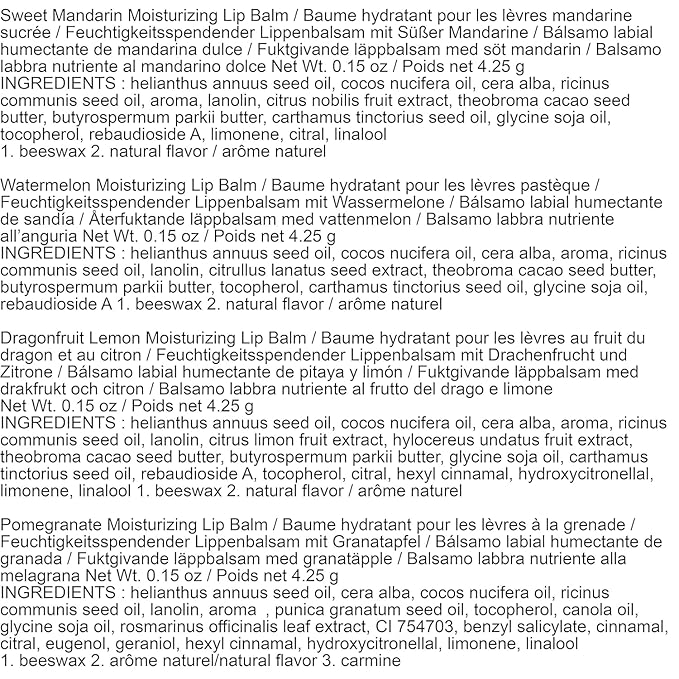 Burt's Bees Holiday Gift, 4 Lip Watermelon