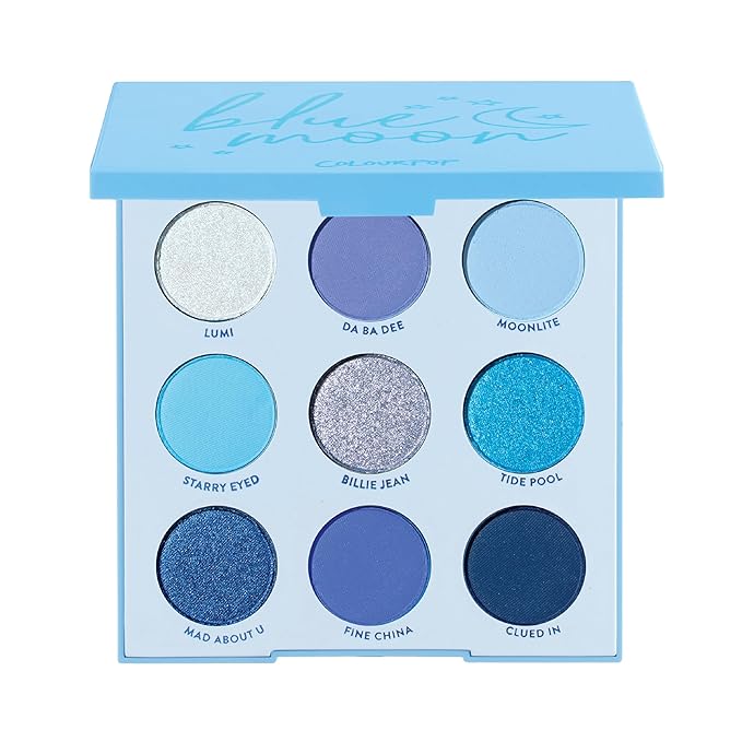 ColourPop Blue Moon Shadow Palette - Monochromatic Blue 3 oz
