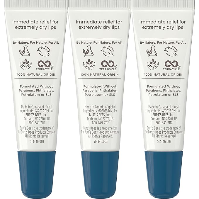 Burts Bees Rescue Lip Relief with Shea Butter and Echinacea, 100% Natural Origin, 0.35 Ounces