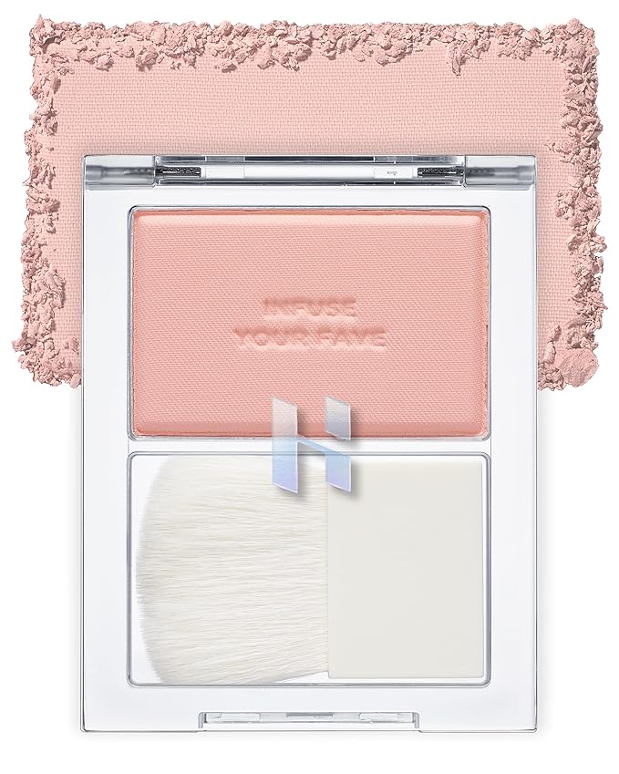 HOLIKA HOLIKA Infusing Blush with Brush - Lightweight,
