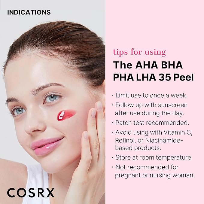 COSRX AHA BHA PHA LHA 35% Peel 1.01 fl. oz / 30 ml, Chemical Exfoliating Peeling Gel for Dull, Rough, Oily Complexion with Clogged Pores & Dead Cells, Highly Concentrated, Korean Skin Care