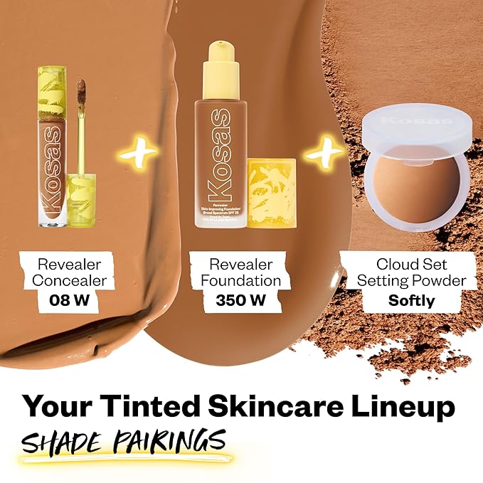 Kosas Revealer Concealer - Medium Coverage Makeup with 08 W)