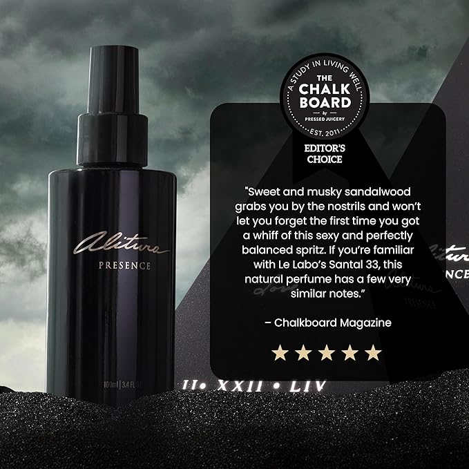 Alitura Presence Natural Fragrance – Clean, Unisex Perfume for Men and Women with Sandalwood, Cardamom & Ylang Ylang – Non-Toxic, Vegan, Long-Lasting Scent, 50 ml