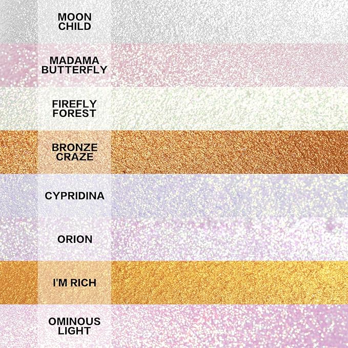 FOCALLURE Starfall Glowing Liquid Highlighter, Shimmering Body Oil,