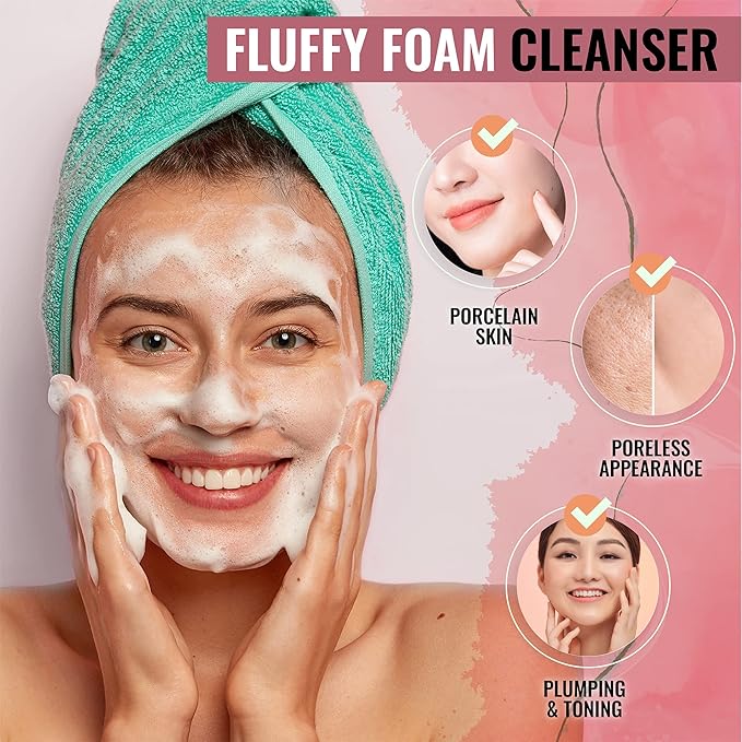 Korean Face Wash for Sensitive Skin - Water Based Bubble Skincare Cleanser - K Beauty Natural Acne Foaming Cleaner - Hydrating Skin Care Cleansing Foam with Low pH - Egg