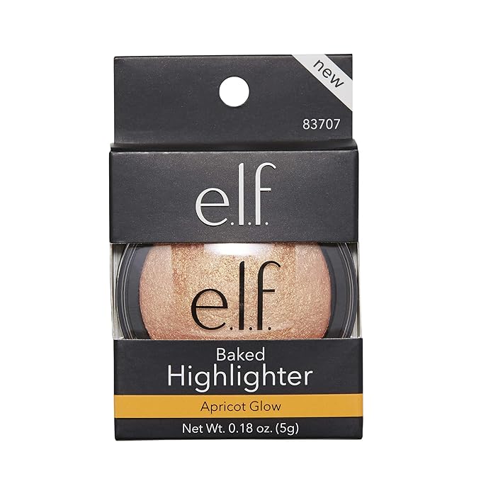 e.l.f., Baked Highlighter, Sheer, Shimmering, Hydrating, Blendable, Glides Oils, 0. 16 Oz
