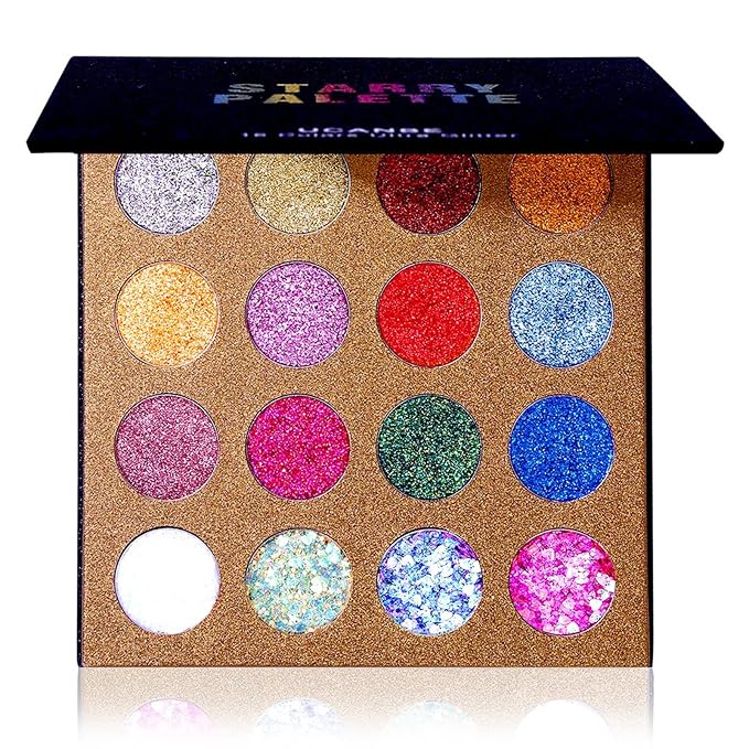UCANBE Pro Glitter Eyeshadow Palette - Professional 16