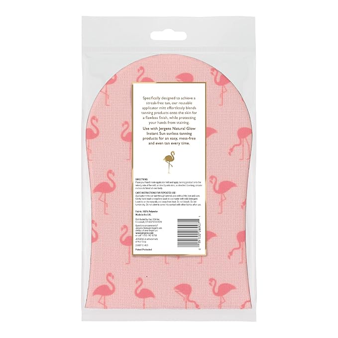 Jergens Natural Glow Body Applicator Mitt, Flawless, Streak-free Tanning Blender Glove, Reusable Tanning Mitt Protects Hands, Deep