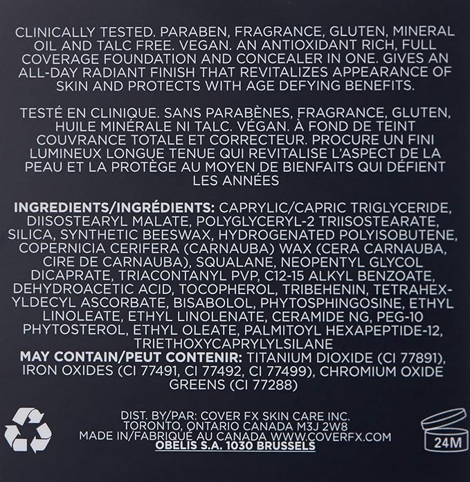 Cover FX Total Cover Cream Foundation: Oil-free Cream 35 oz