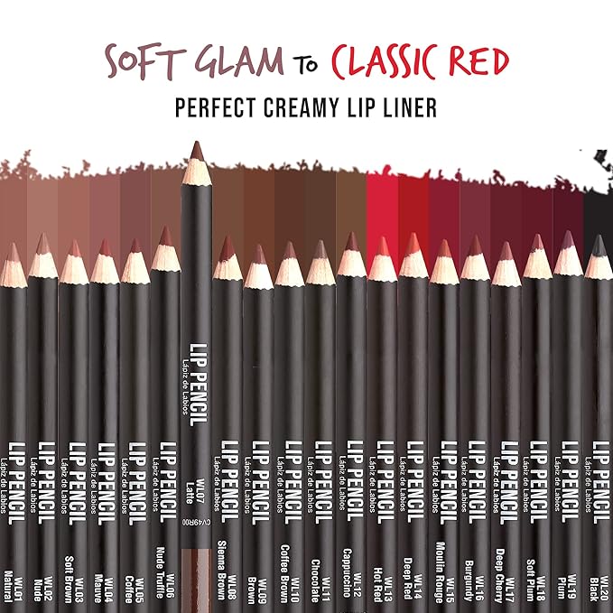 KISS New York Professional Slim Lip Pencil, Creamy Soft Lip Liner, Smooth Long-Lasting Rich Lip Color, Natural Lip Makeup, Water-Resistant Lip Crayon (Latte)