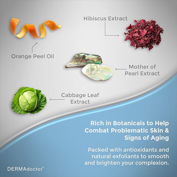 DERMAdoctor Hydrating Cleansing Oil and Makeup Remover; Dermatologist Formulated Gentle Fragrance Free Face Cleanser with Jojoba Oil and Hibiscus Extract - 6.67 fl. oz.