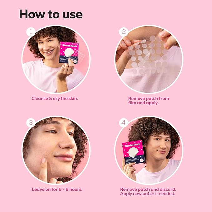 Hanhoo Blemish Patch, 288 count, includes hydrocolloid pimple patches that shrink pimples, absorb fluid, and protect from finger-picking and dirt. Invisible acne spot patches for Korean skincare.