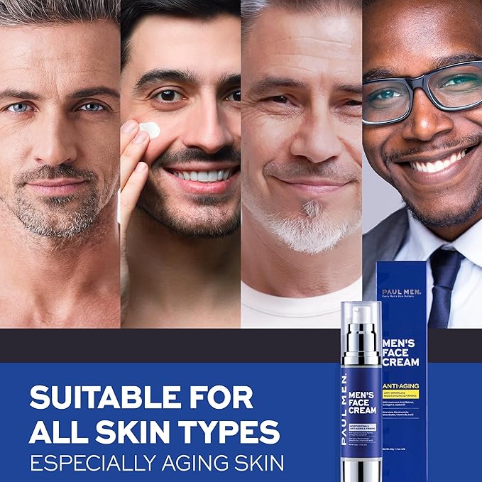 Enaskin Naturals Men's Anti-Aging Face Moisturizer Cream: 7-in-1 Ultra Hydration for Deep Wrinkle Repair & Tightening - Vitamin Boost for Youthful Skin - 1.7 oz