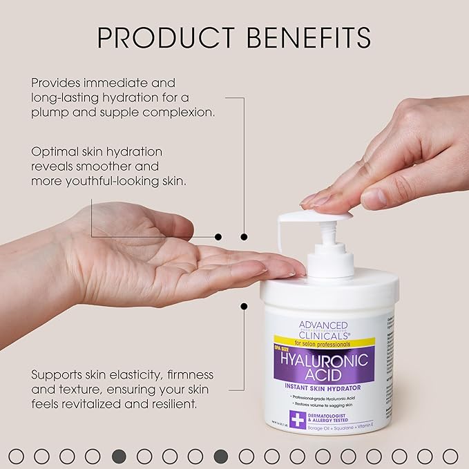 Advanced Clinicals Hyaluronic Acid Body Lotion Firming