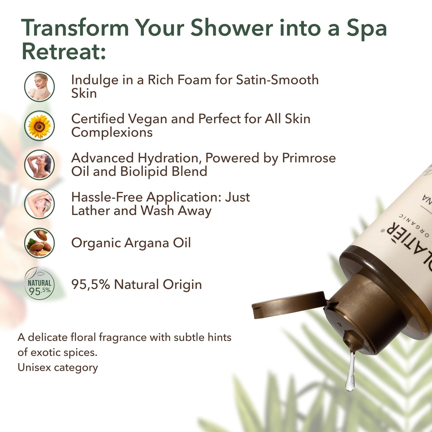 ECOLATIÈR Shower Oil, Facial Foam Cleanser & Daily Facial Cream - Revitalizing & Nourishing Organic Argana Bundle - Hydrating, Anti-Aging & Skin Elasticity Boost Care Set