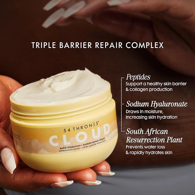 Barrier Repair Cloud Cream, Ultimate Hydrating Skin Care, Hydrating Peptide Moisturizer, Skin Repair Cream, Active Repair, Ugandan Vanilla & Ethiopian Honey