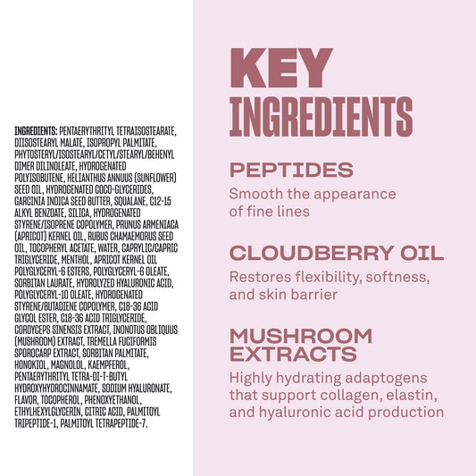 BABE ORIGINAL Cloud 9 Peptide Lip Serum | Daily Lip Treatment with Cloudberry Oil, Mushroom Extracts, Hyaluronic Acid for Dryness & Fine Lines | Smoothing & Hydrating Lip Moisturizer | Vegan Lip Care