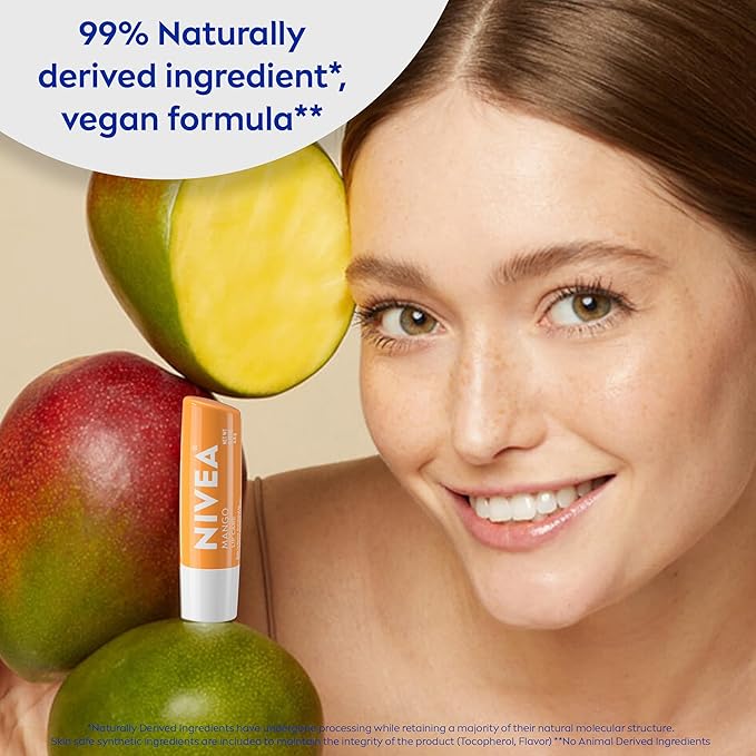 NIVEA Mango Lip Care, 0.17 oz,