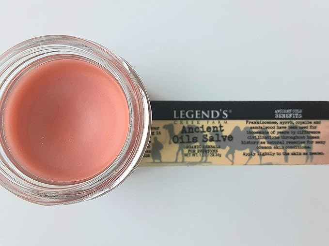 Legend's Creek Farm Herbal Salve - Healing Ointment with Frankincense, Myrrh, & Copaiba - Natural Balm for Skin Irritations & Body Aches - 1oz. Healing Balm Handmade in USA (Ancient Oils S.)