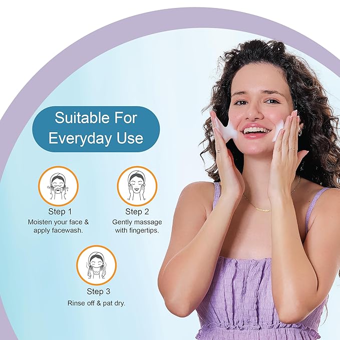 Hyaluronic Acid Face Wash For Men & Women Concentrate For Deep Cleansing & Clove Purifying Face Wash With Natural Ingredients Suitable For All Skin Oily To Normal - 100 ml /3.38 Fl Oz