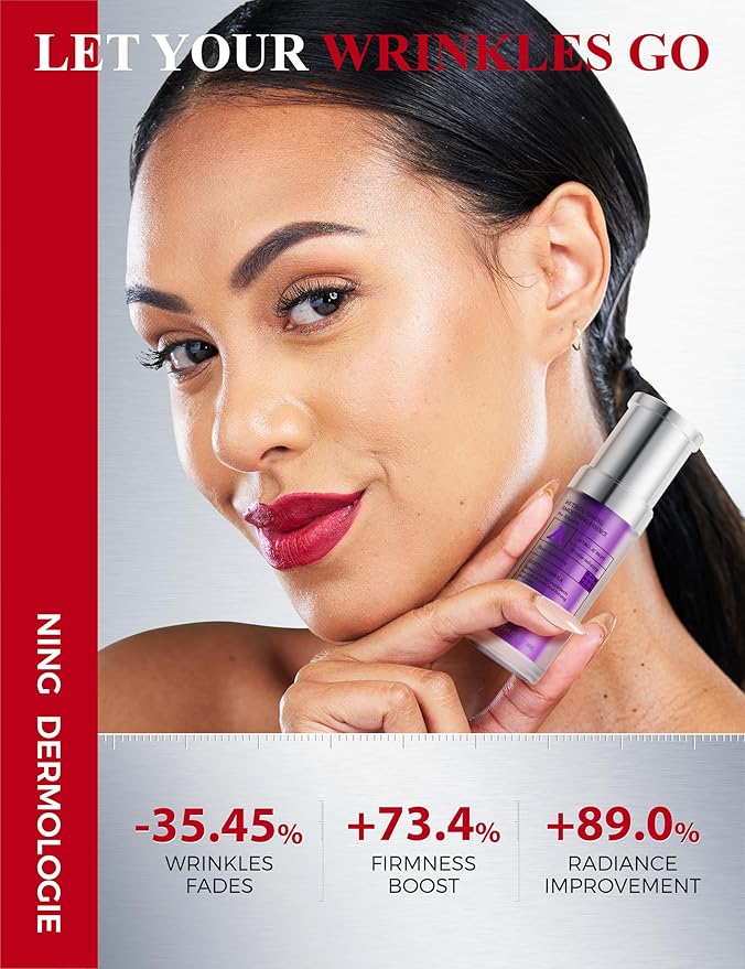 Retinol Serum for Face with Peptides: Anti-Aging, Firming & Wrinkle Repair | Hydrating & Smoothing Face Treatment | Korean Skincare Synergy Formula 1.01oz