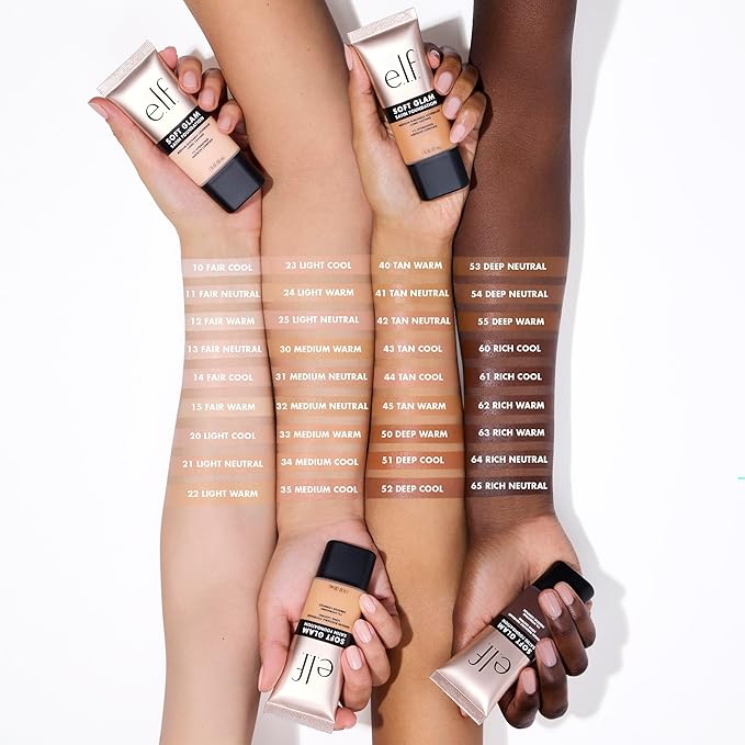 e.l.f. Soft Glam Foundation, Medium Coverage, Long-Lasting & Fair Neutral