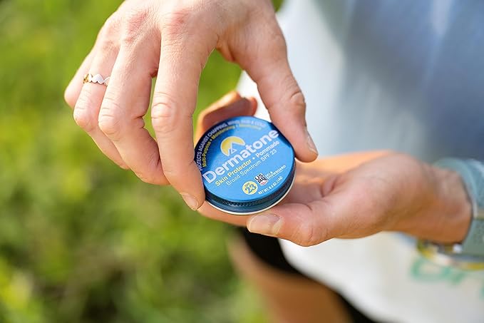 Dermatone Skin Protector Balm | Sun, Wind, Cold, Chapping & Frostbite Protection | Face and Lip Balm SPF23 | Moisturize & Repair Dry Skin | Barrier Cream | 0.5oz