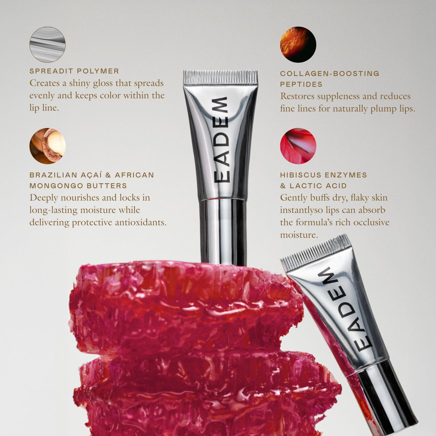 EADEM The Threesome: Three Mini Le Chouchou Lip Softening Balms, Lip Gloss for Women, Lip Plumper & Lip Mask, Overnight Hydrating & Moisturizing Luxury Lip Balm