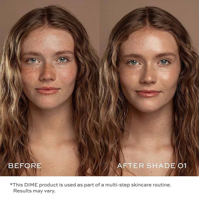 DIME Beauty Tinted Glow Wonderscreen SPF 30, Mineral Sunscreen for Face with 19% Zinc Oxide, Tinted Moisturizer with SPF, 50 g (Shade 01)