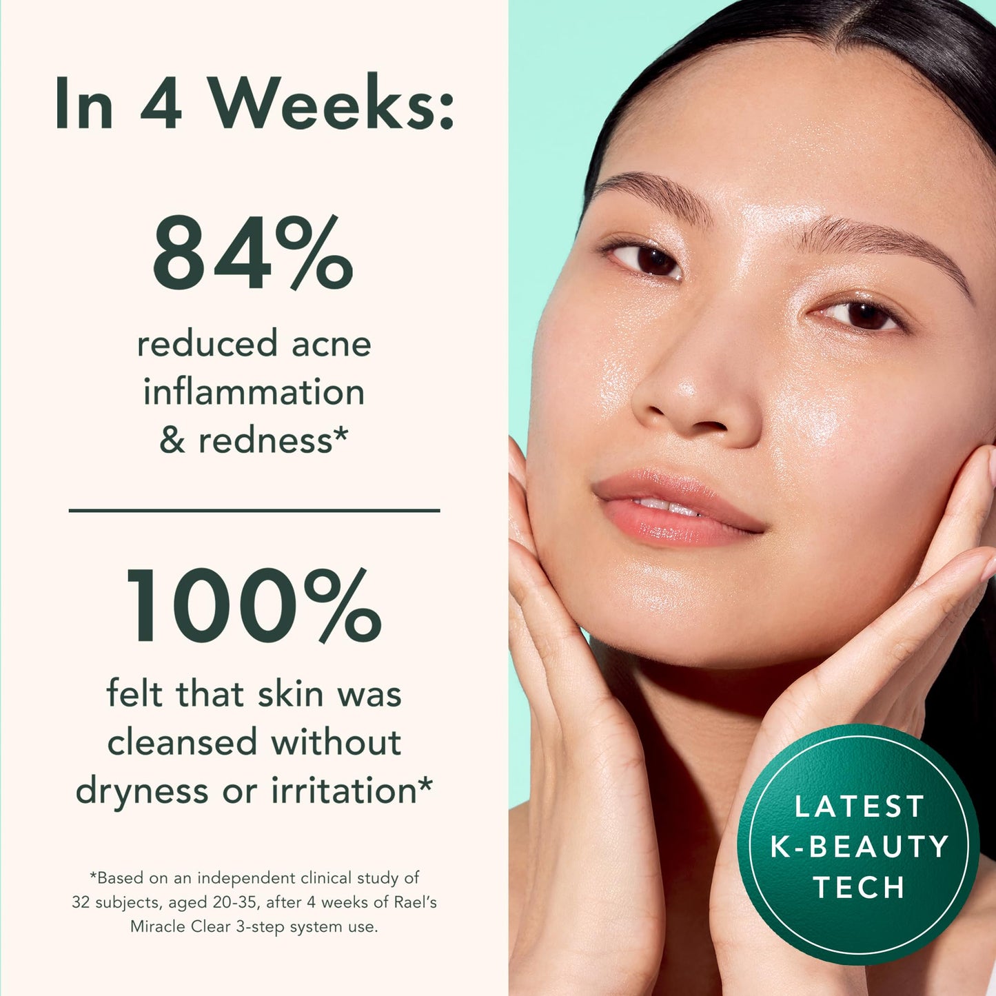 Rael Toner for Face, Miracle Clear - Reducing Pores and Oils with Succinic Acid, Hydrating Vitamin B5, Vegan, Korean Skin Care (5.1 fl oz)