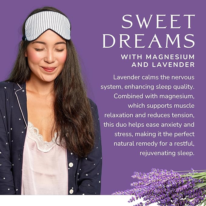 Magnesium Cream for Pain & Sleep Support - Topical Lotion with Arnica, MSM for Leg Cramps, Muscle Tension, Evening Leg Relaxation - Safe for Adults (4 Fl Oz (Pack of 1), Lavender)