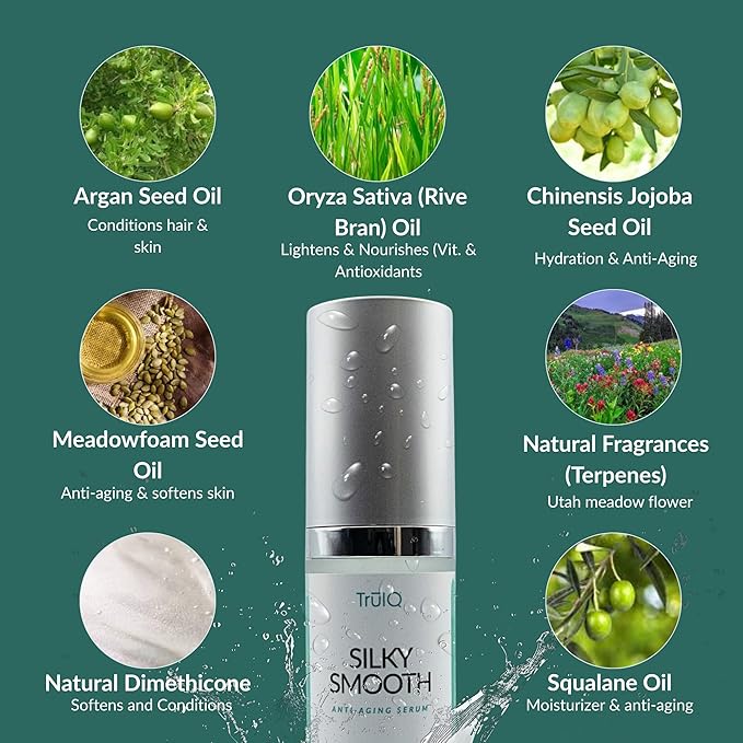 Luxurious Anti-Aging Serum for Face, Body & Hair. Silky Smooths Hydrating Whole-Body Wrinkle Repair Cream with Jojoba, Argan & Meadowfoam Oils – Restore Radiance, Firm Skin, Fade Scars – 1.7oz